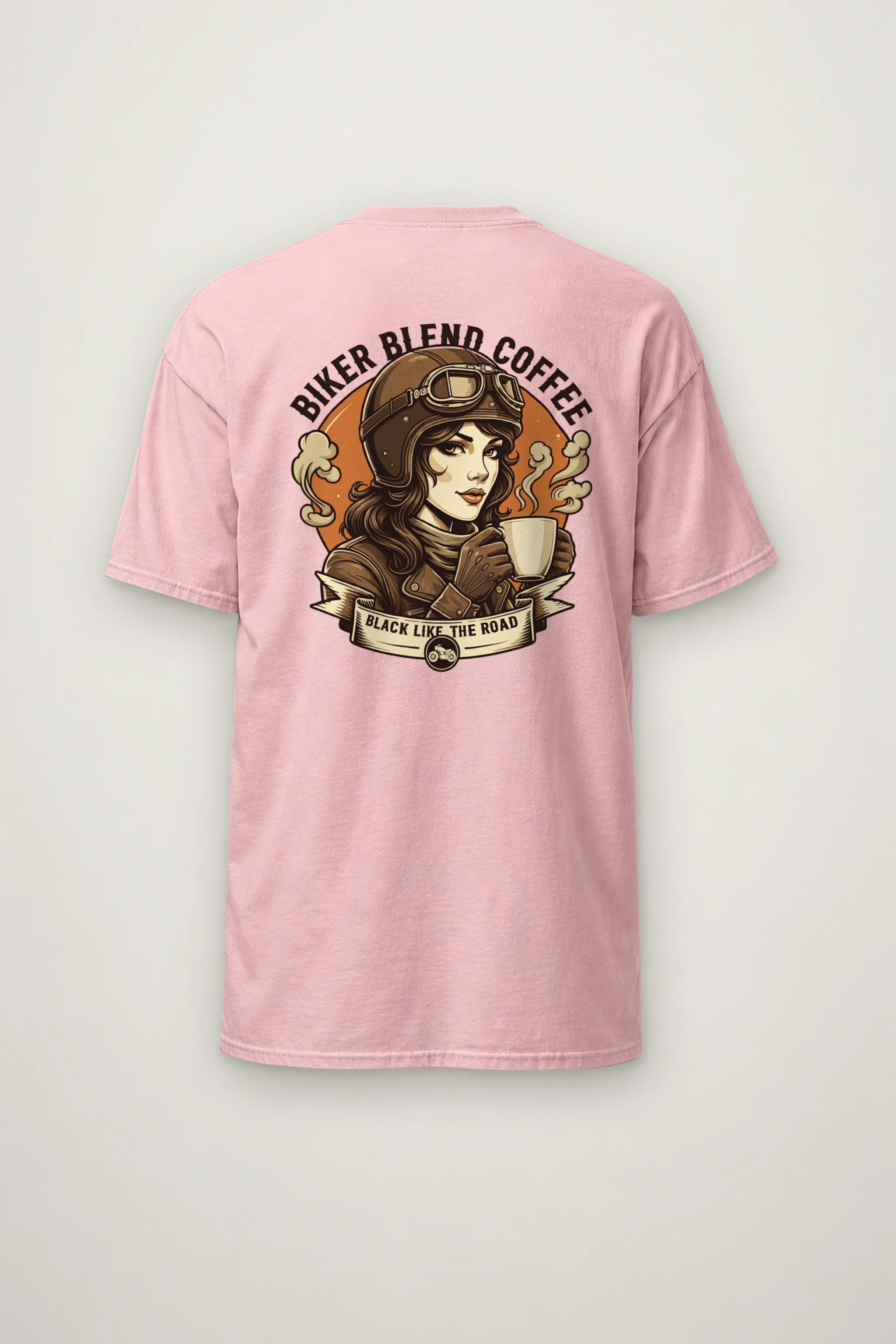 "Biker Blend Coffee" Heavyweight Unisex Crewneck T-shirt