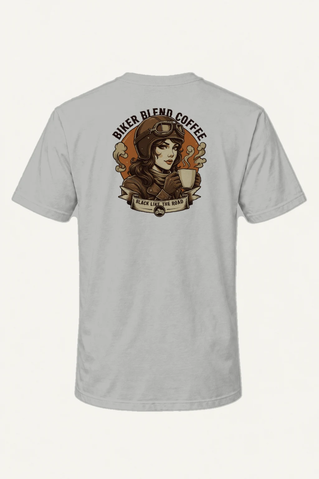 "Biker Blend Coffee" Heavyweight Unisex Crewneck T-shirt | Gildan 5000