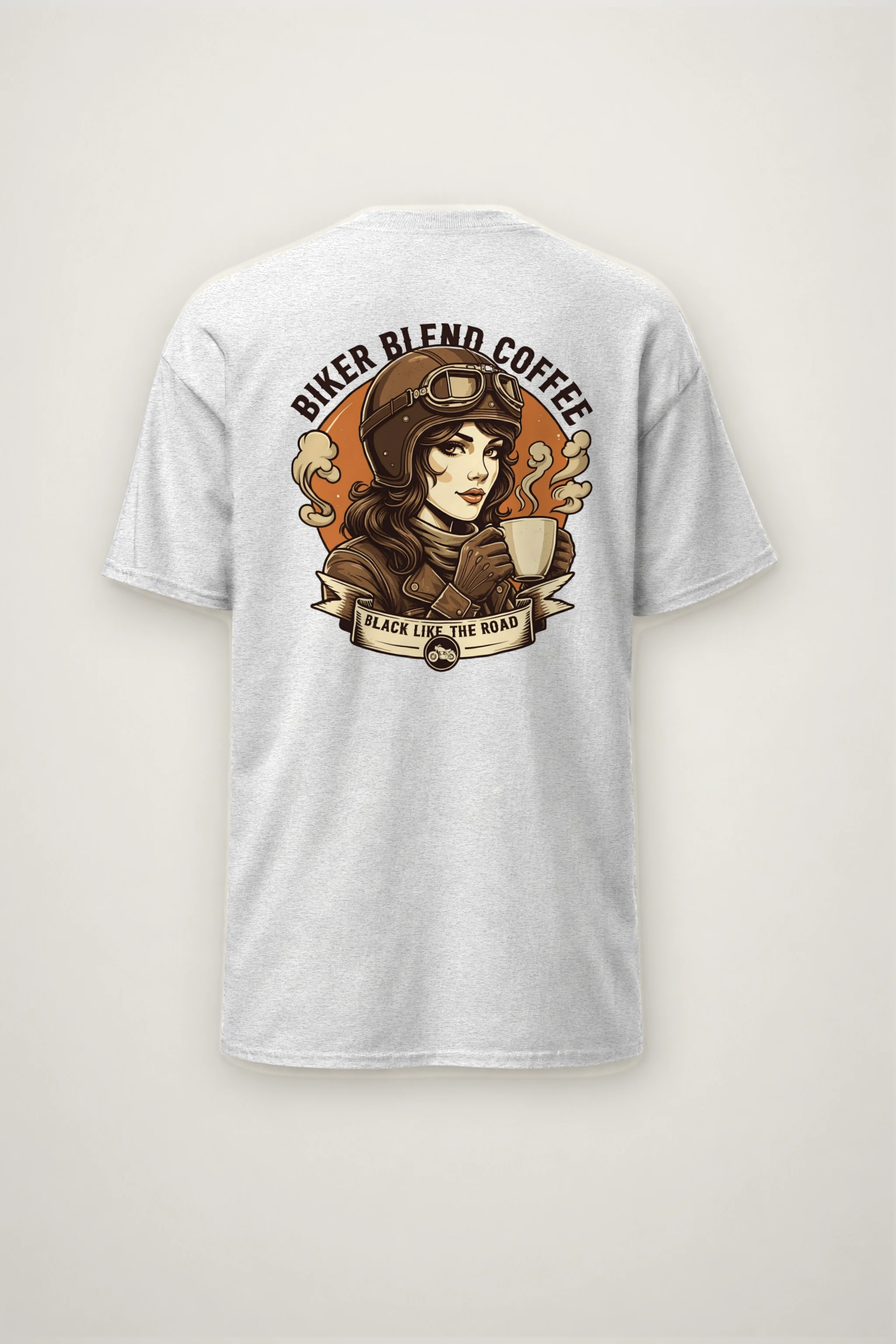 "Biker Blend Coffee" Heavyweight Unisex Crewneck T-shirt