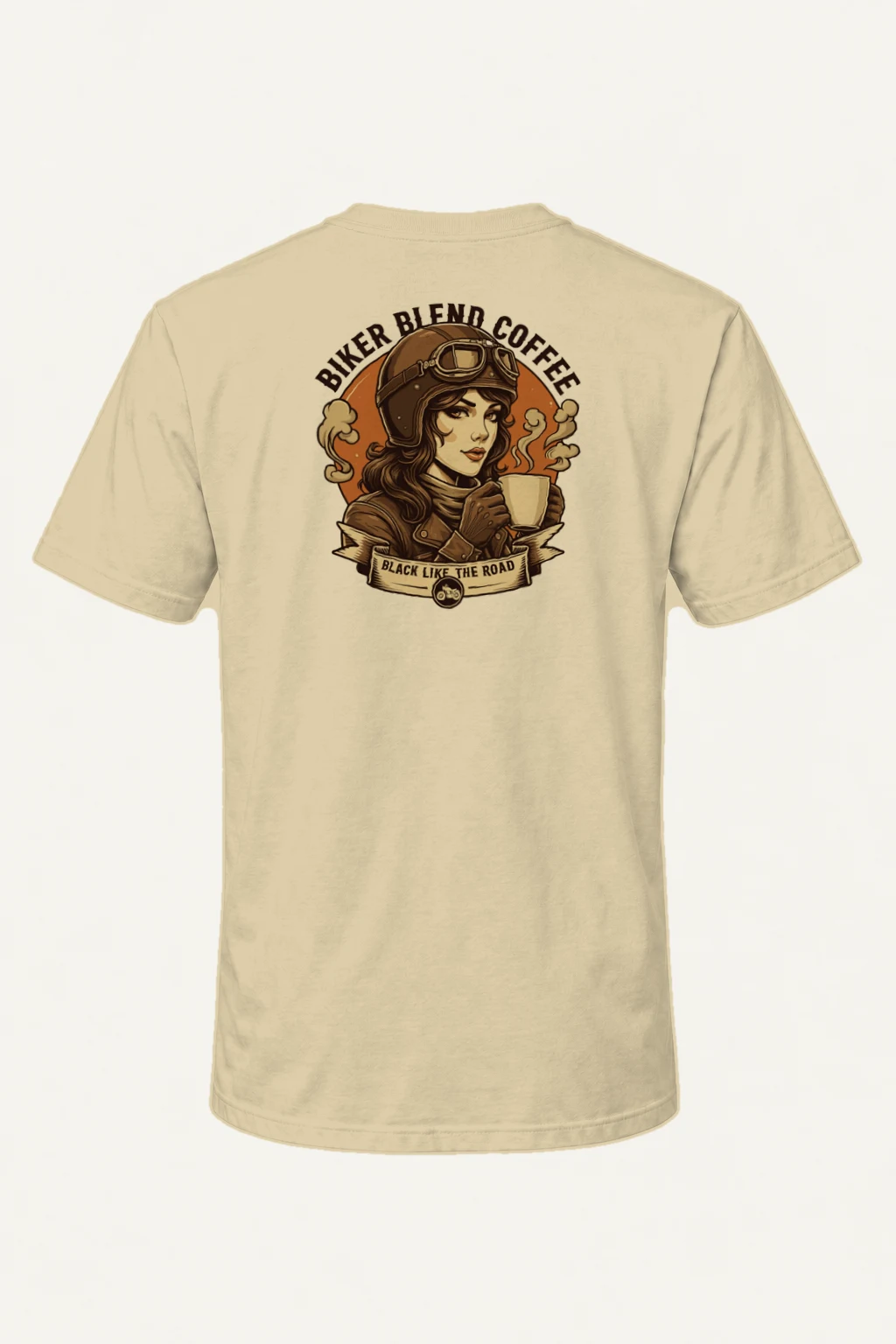 "Biker Blend Coffee" Heavyweight Unisex Crewneck T-shirt | Gildan 5000
