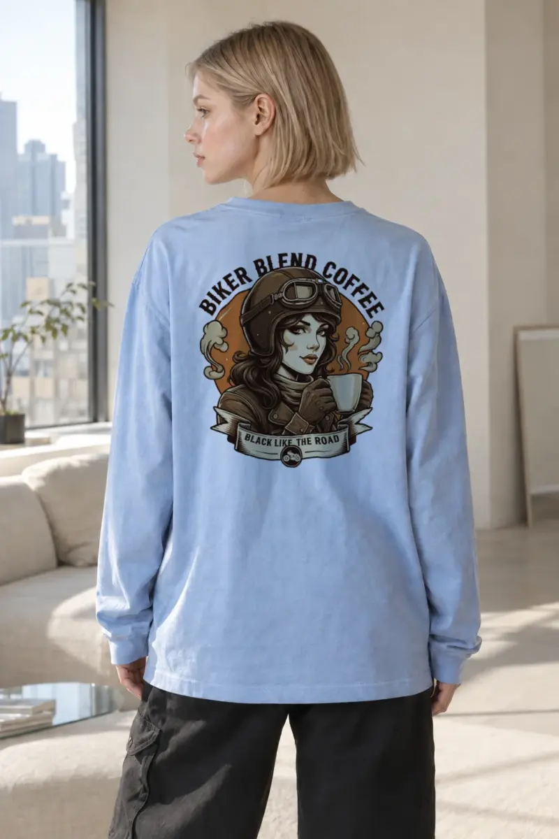 "Biker Blend Coffee" Unisex Longsleeve T-shirt | Gildan 2400