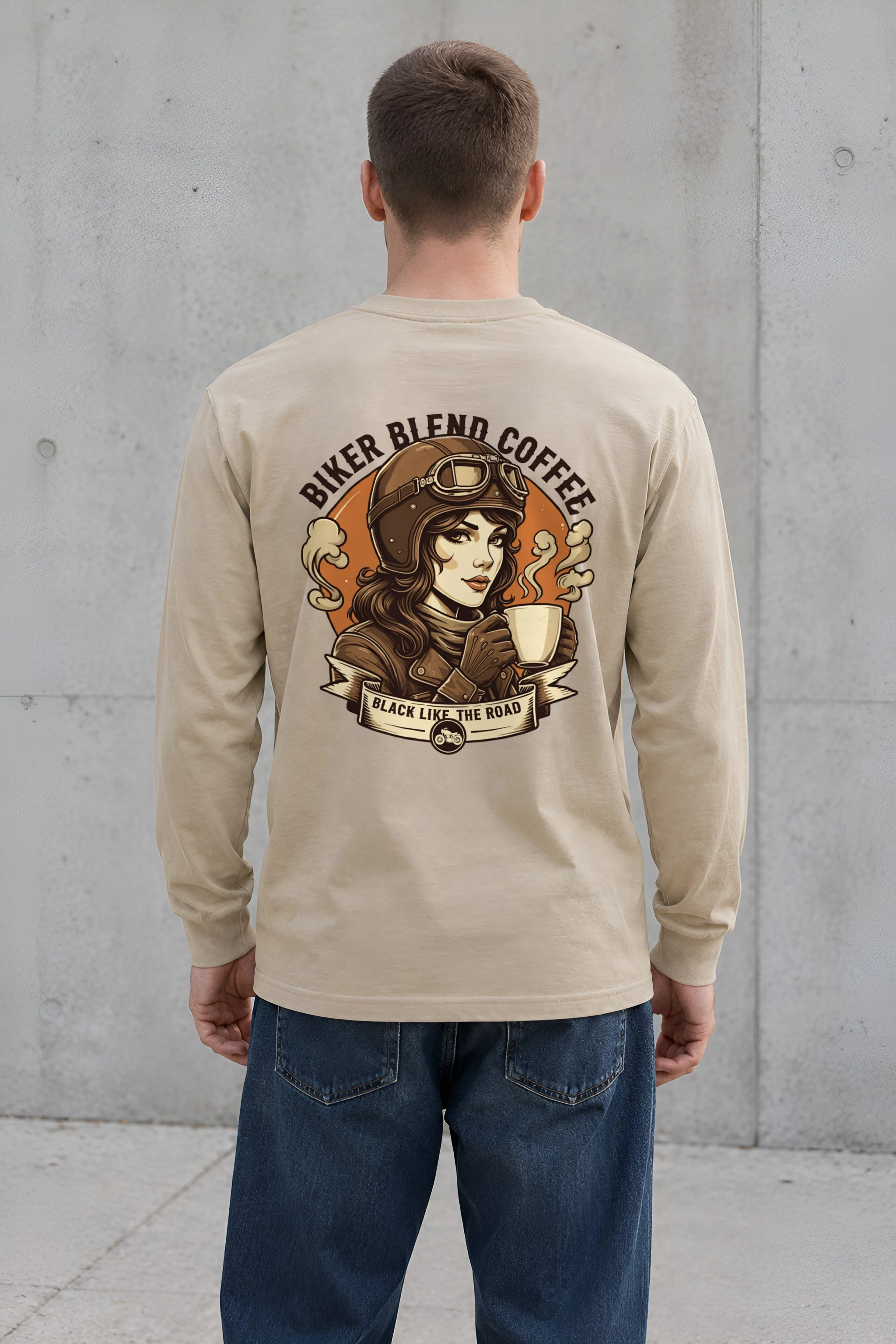 "Biker Blend Coffee" Unisex Longsleeve T-shirt