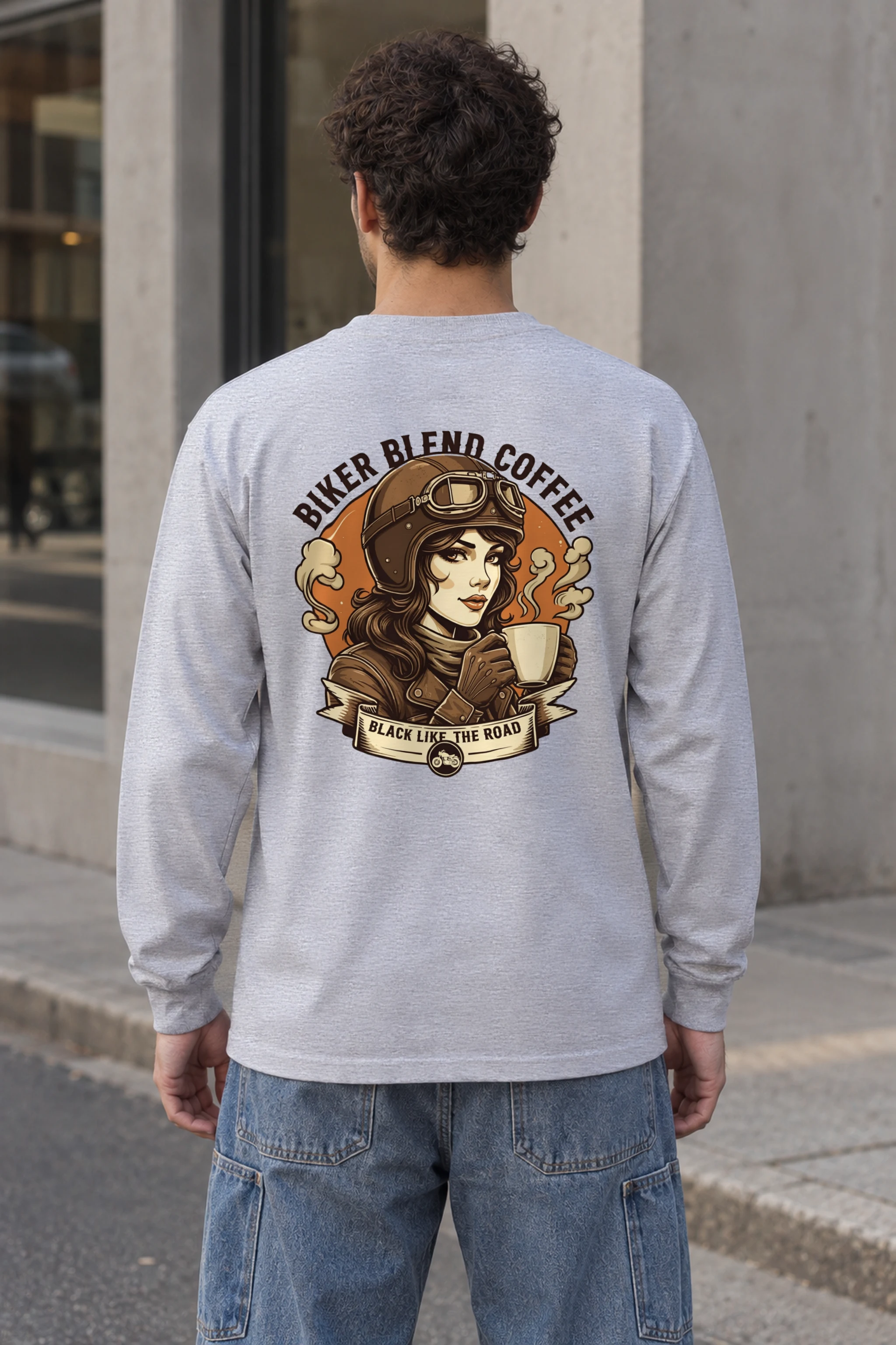 "Biker Blend Coffee" Unisex Longsleeve T-shirt