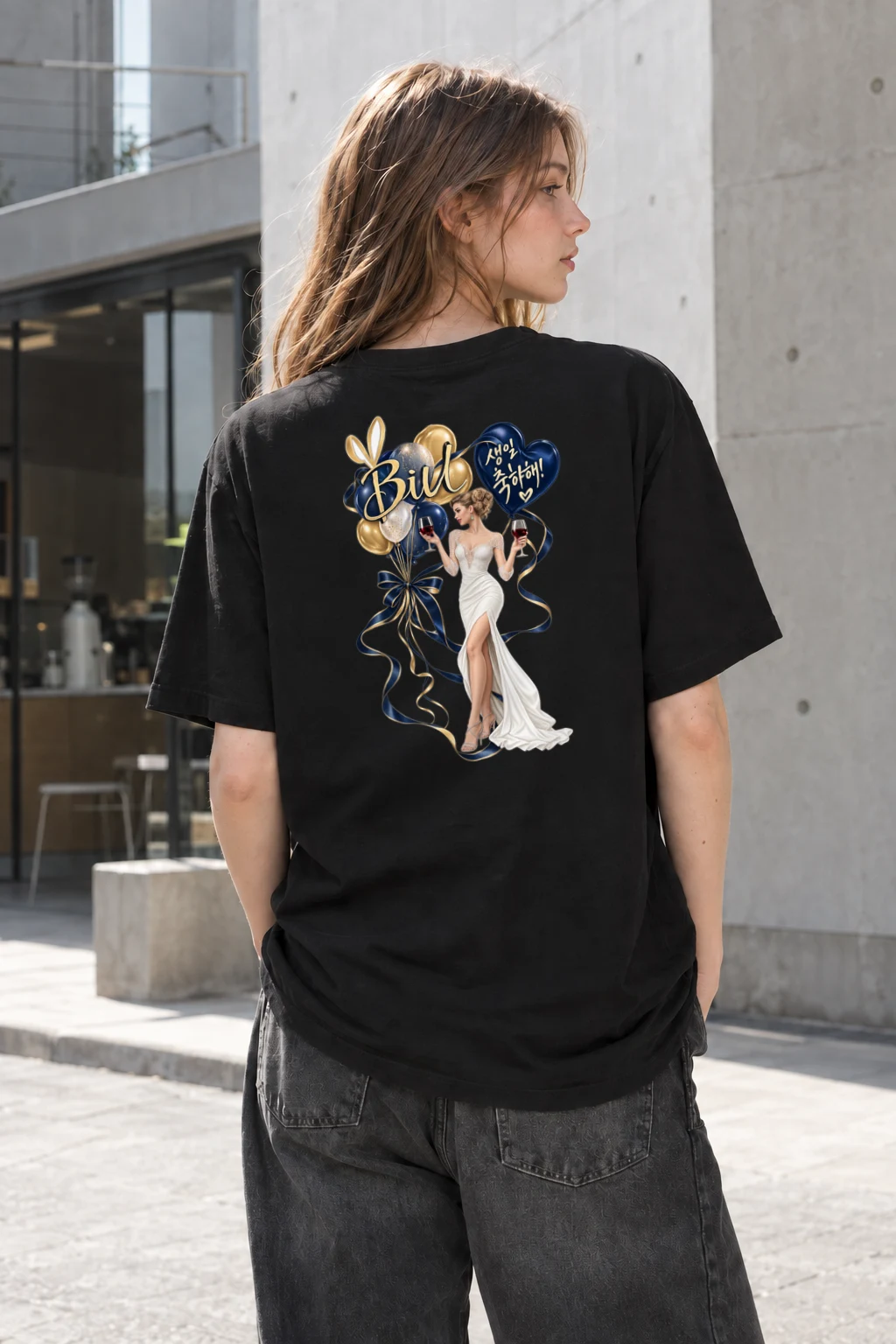 "Bill 신혼 축하해!" Heavyweight Unisex Crewneck T-shirt | Gildan 5000