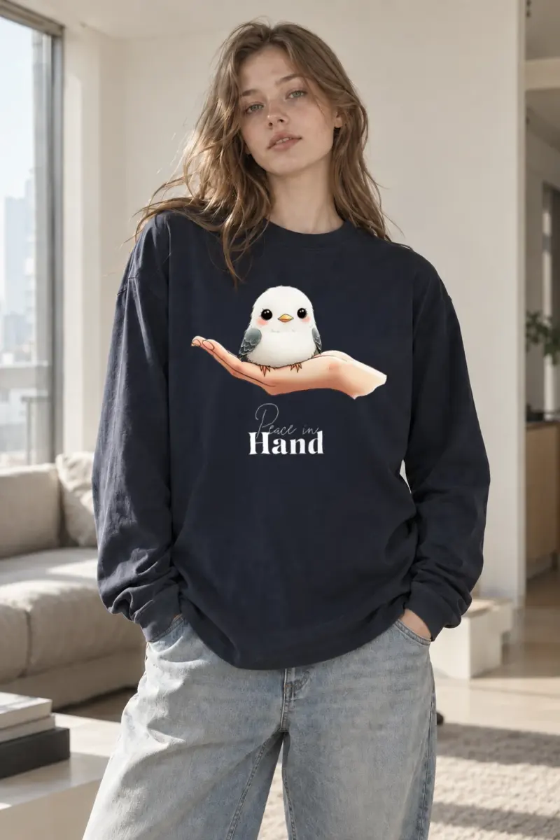 “Bird In Hand” Unisex Longsleeve T-shirt | Gildan 2400