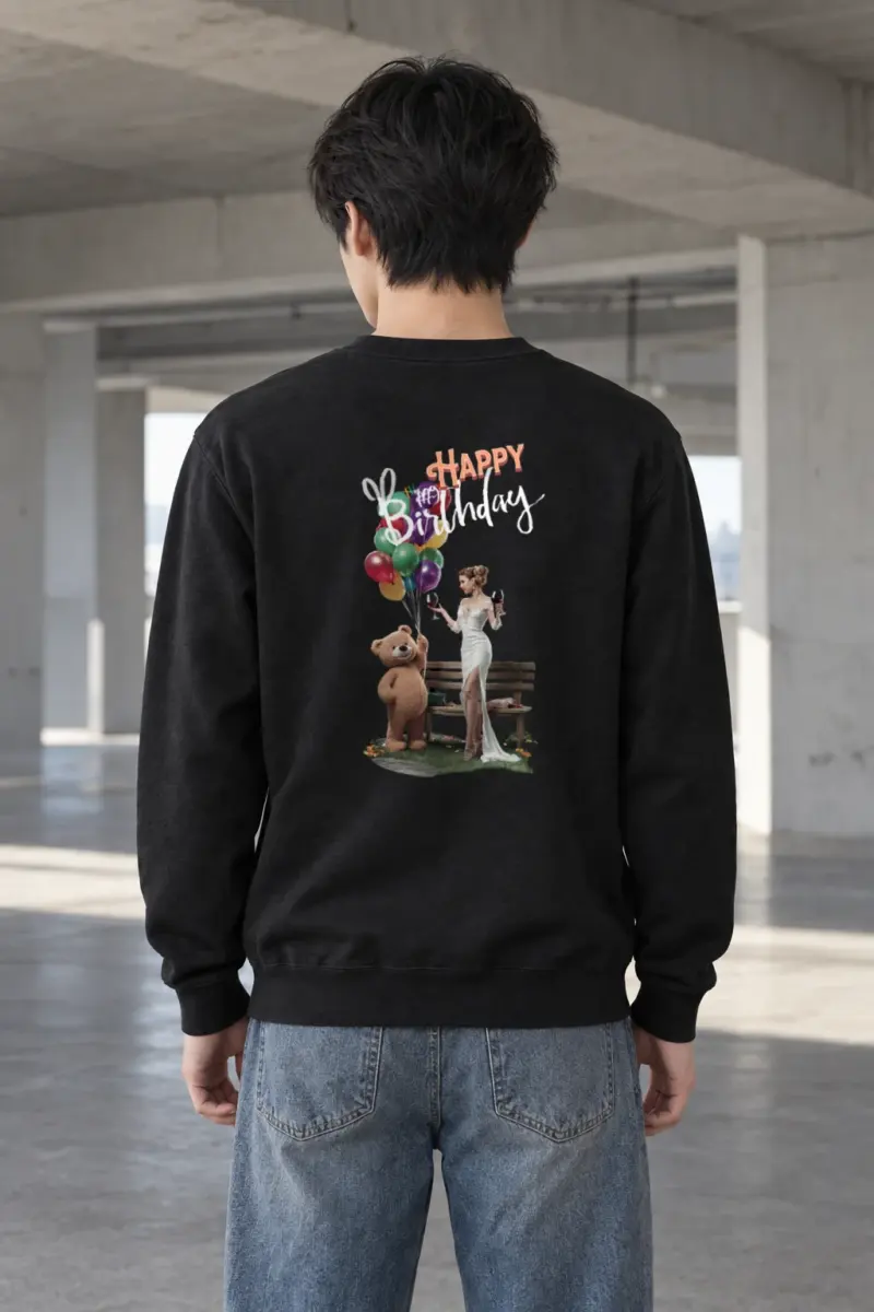 "Birthday Balloon Collage" Heavy Blend Unisex Crewneck Sweatshirt