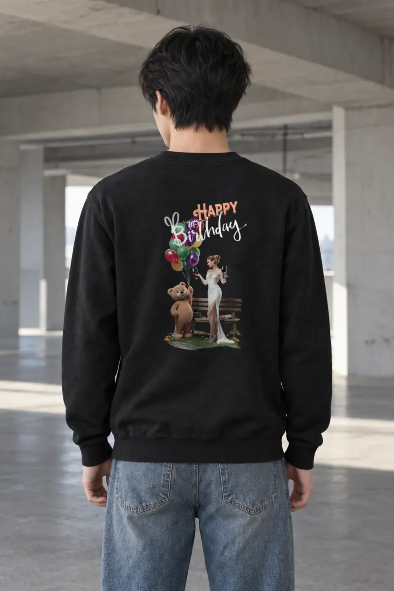 "Birthday Balloon Collage" Heavy Blend Unisex Crewneck Sweatshirt