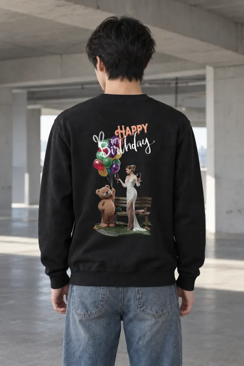 "Birthday Balloon Collage" Heavy Blend Unisex Crewneck Sweatshirt