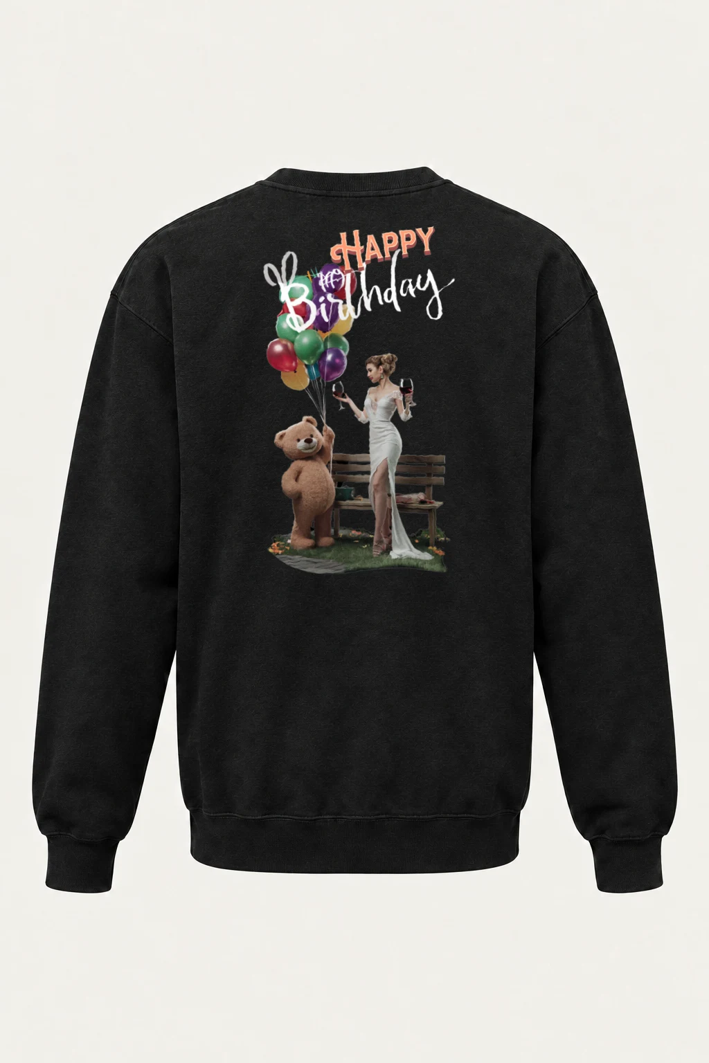 "Birthday Balloon Collage" Heavy Blend Unisex Crewneck Sweatshirt | Gildan 18000