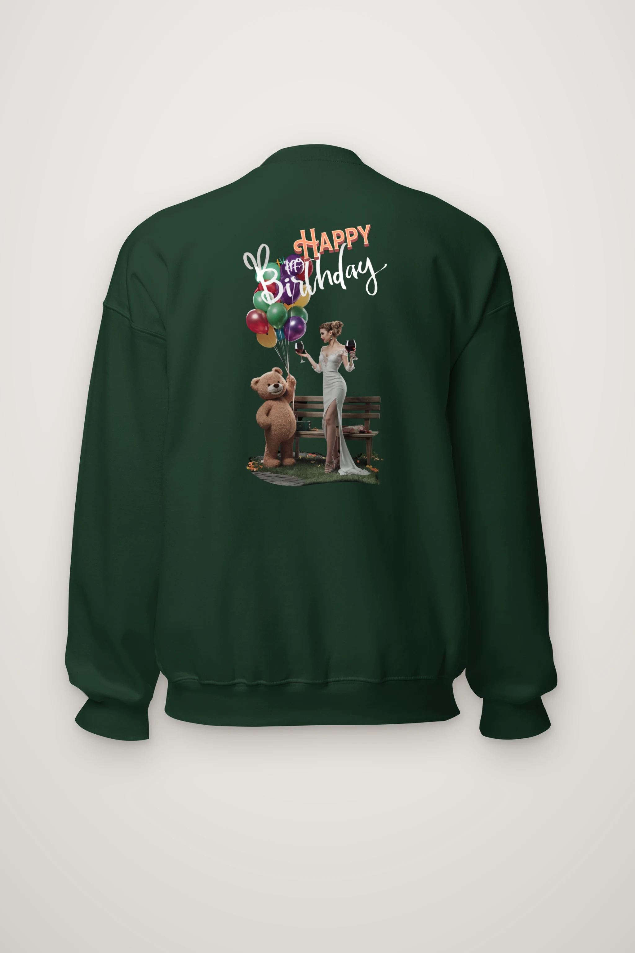 "Birthday Balloon Collage" Heavy Blend Unisex Crewneck Sweatshirt