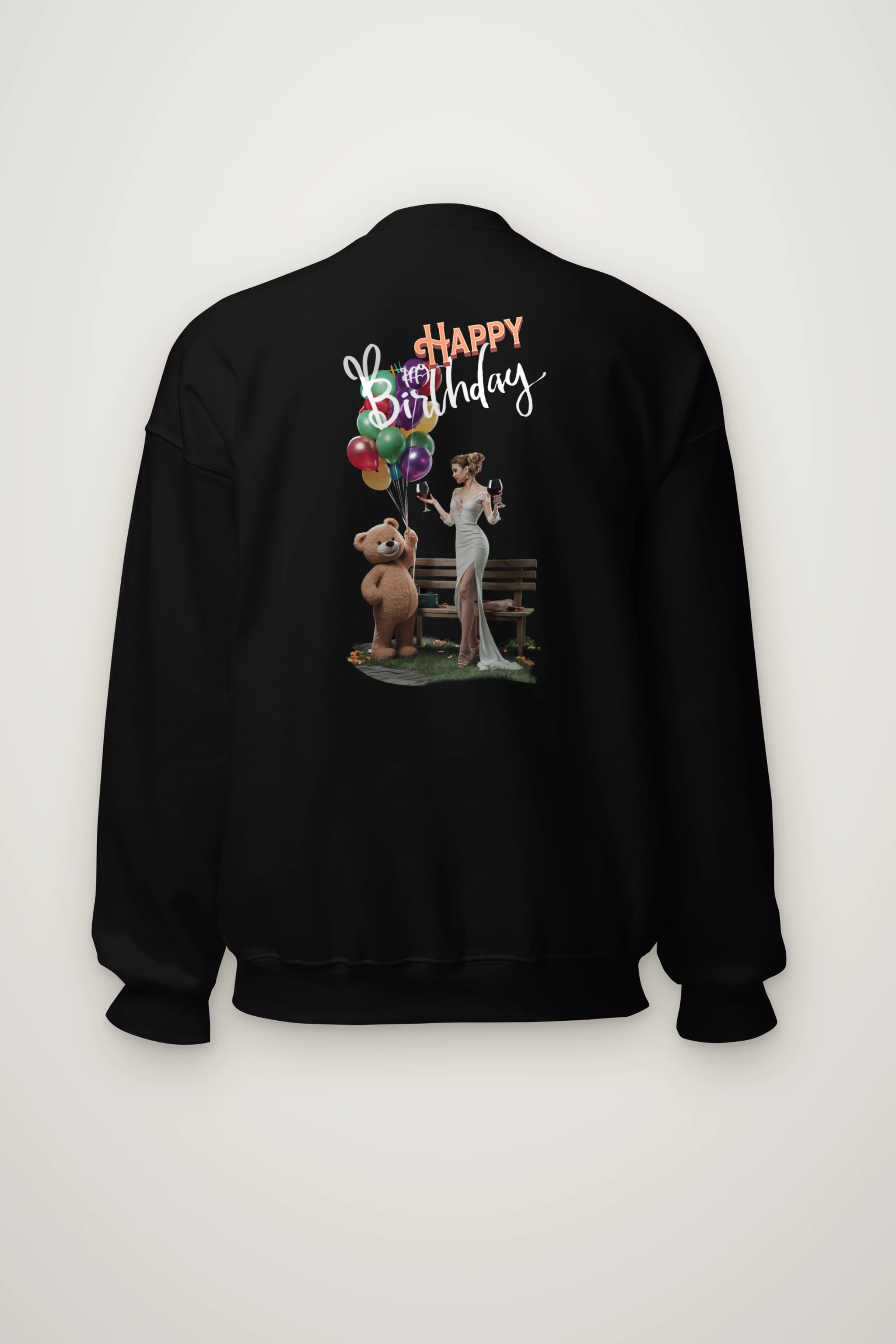 "Birthday Balloon Collage" Heavy Blend Unisex Crewneck Sweatshirt
