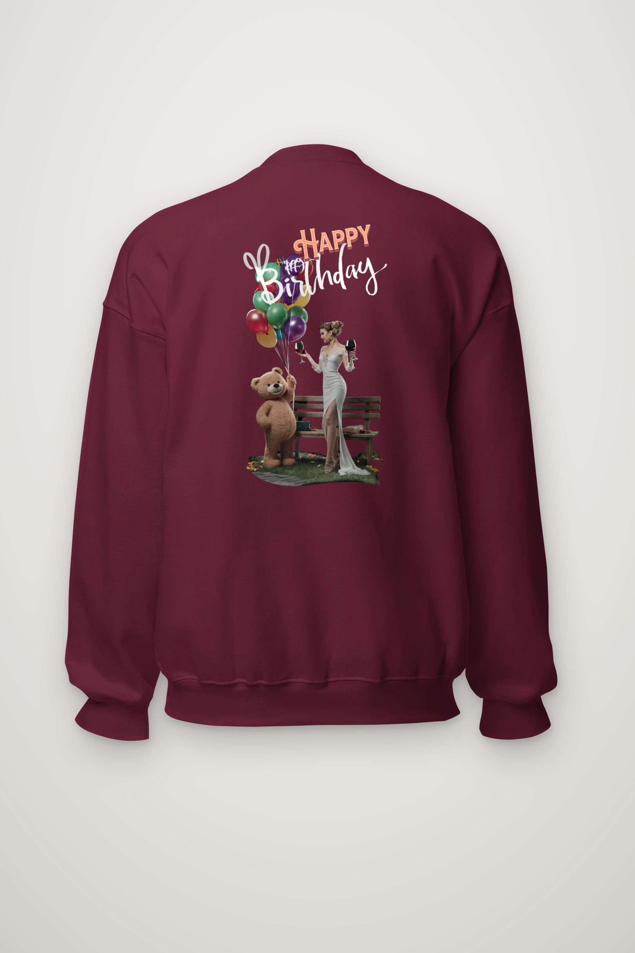 "Birthday Balloon Collage" Heavy Blend Unisex Crewneck Sweatshirt