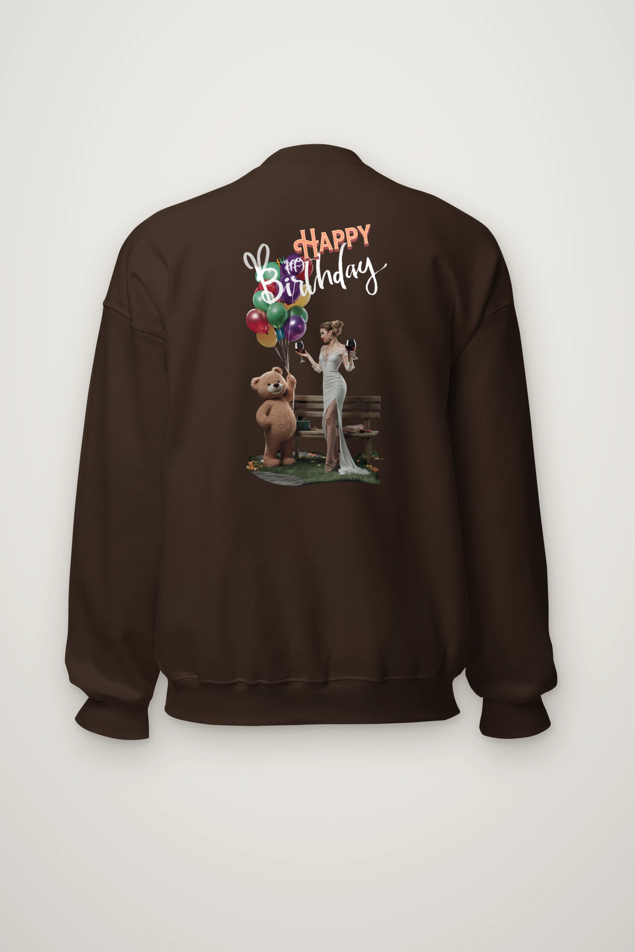 "Birthday Balloon Collage" Heavy Blend Unisex Crewneck Sweatshirt