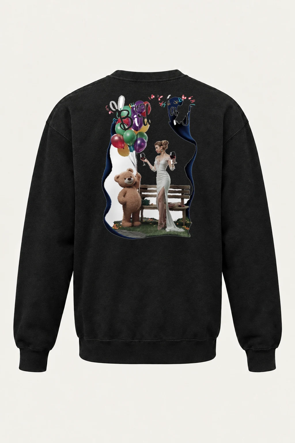 "Birthday Balloon Collage" Heavy Blend Unisex Crewneck Sweatshirt | Gildan 18000
