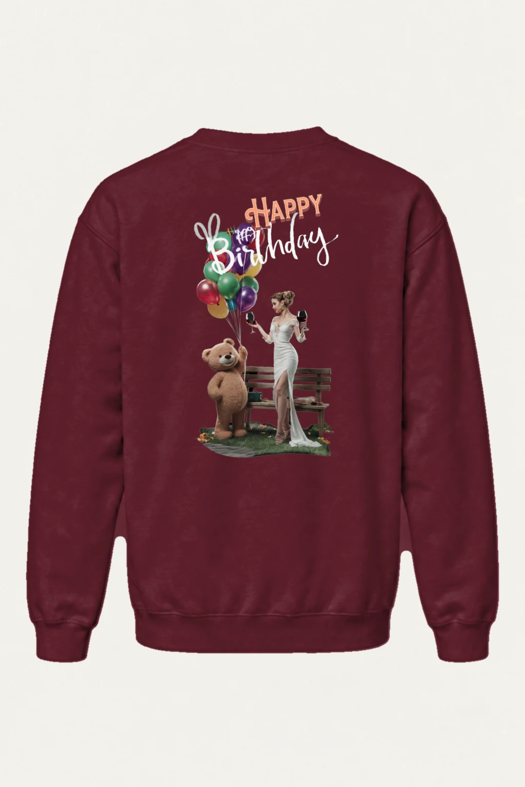 "Birthday Balloon Collage" Heavy Blend Unisex Crewneck Sweatshirt | Gildan 18000