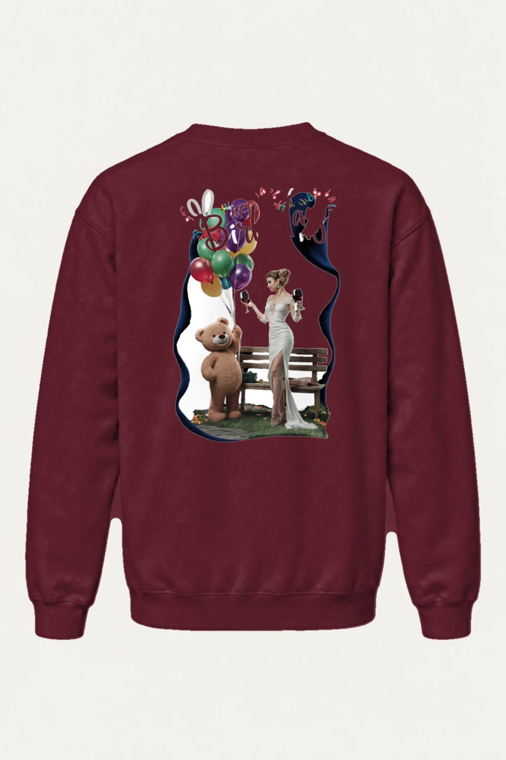 "Birthday Balloon Collage" Heavy Blend Unisex Crewneck Sweatshirt | Gildan 18000