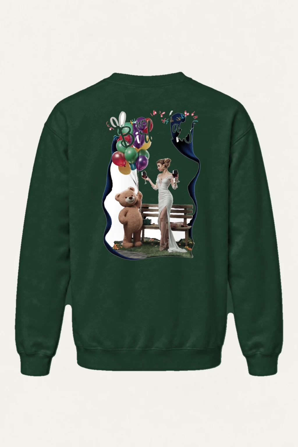 "Birthday Balloon Collage" Heavy Blend Unisex Crewneck Sweatshirt | Gildan 18000