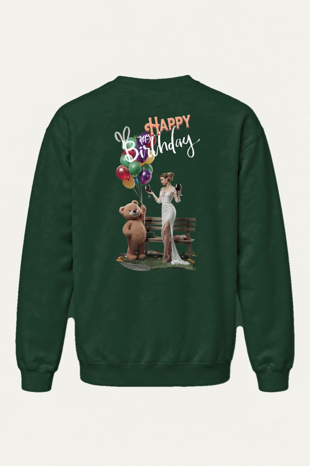 "Birthday Balloon Collage" Heavy Blend Unisex Crewneck Sweatshirt | Gildan 18000