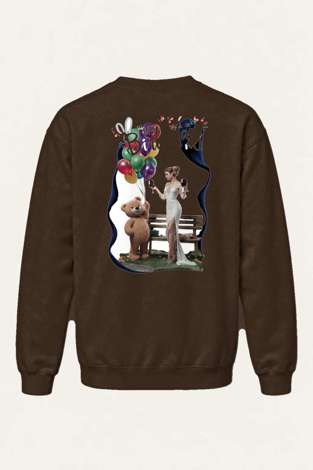 "Birthday Balloon Collage" Heavy Blend Unisex Crewneck Sweatshirt | Gildan 18000