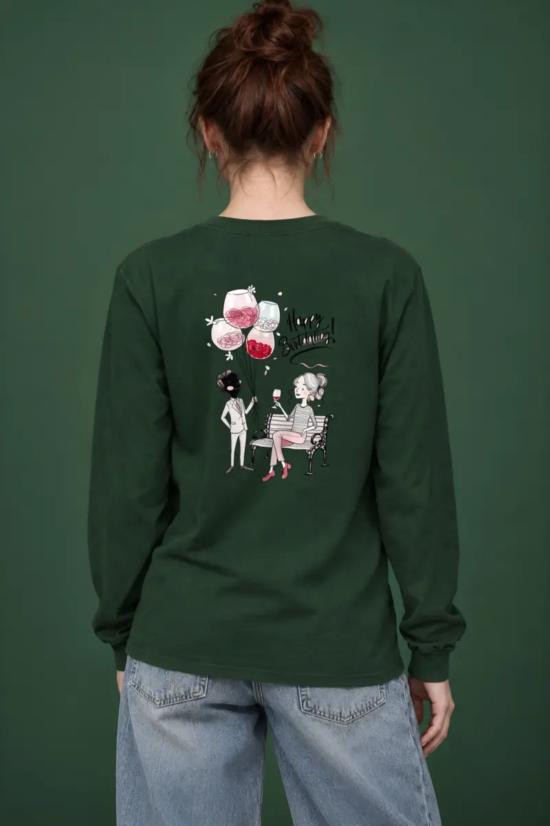 "Birthday Balloon Scene" Unisex Longsleeve T-shirt