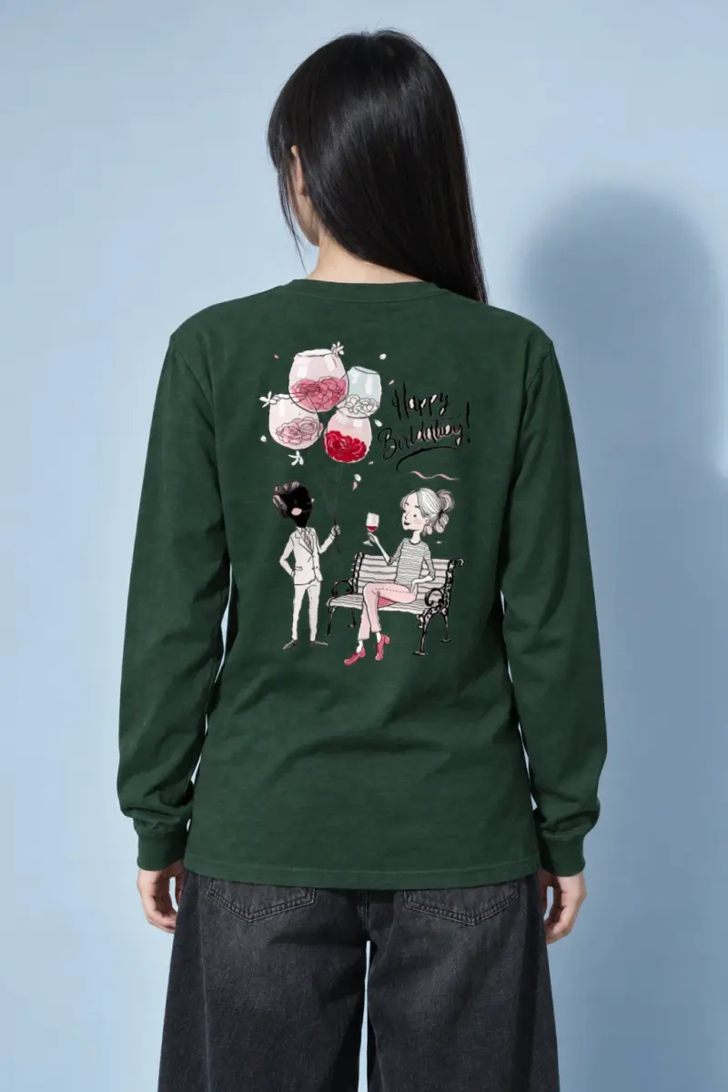 "Birthday Balloon Scene" Unisex Longsleeve T-shirt | Gildan 2400