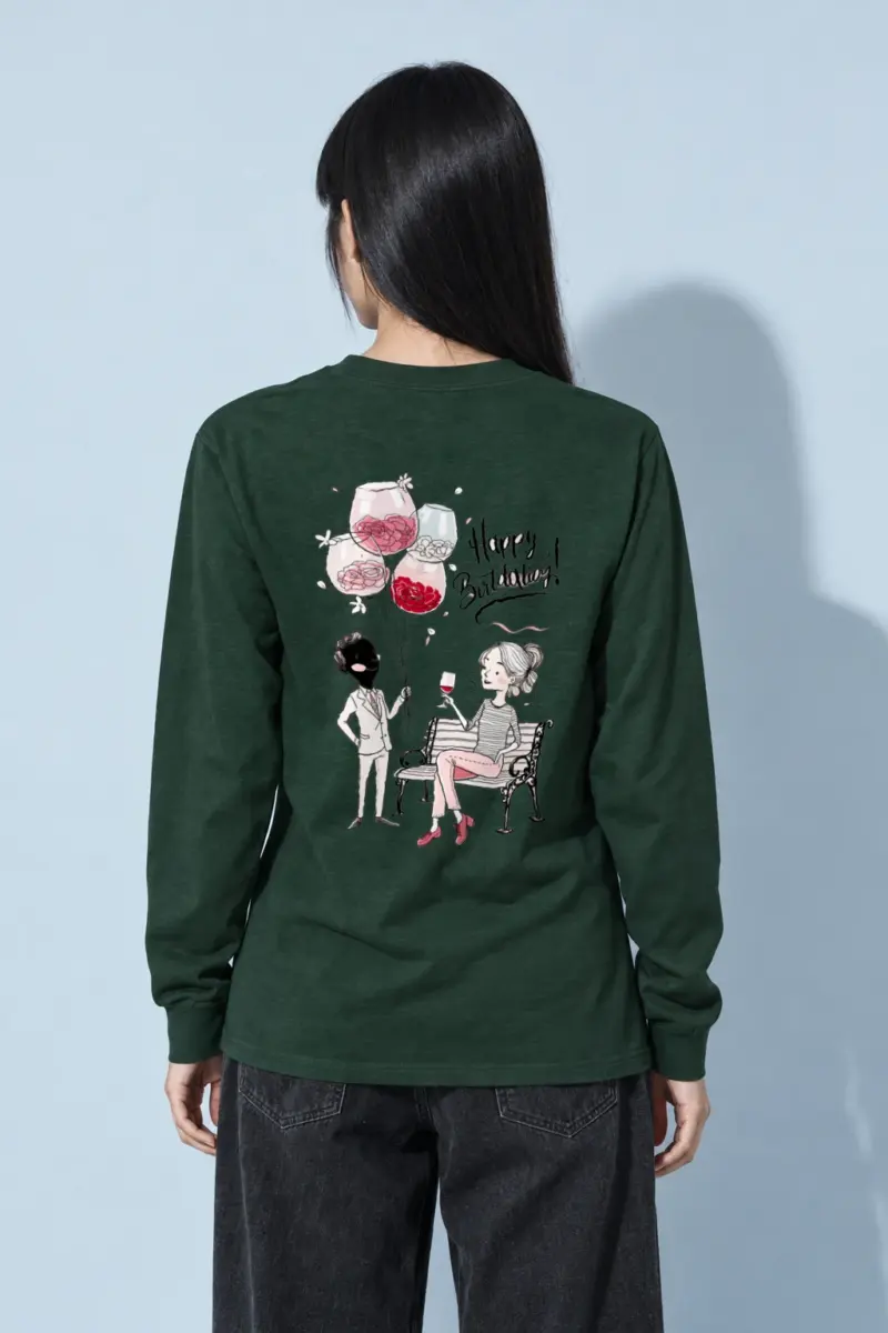 "Birthday Balloon Scene" Unisex Longsleeve T-shirt
