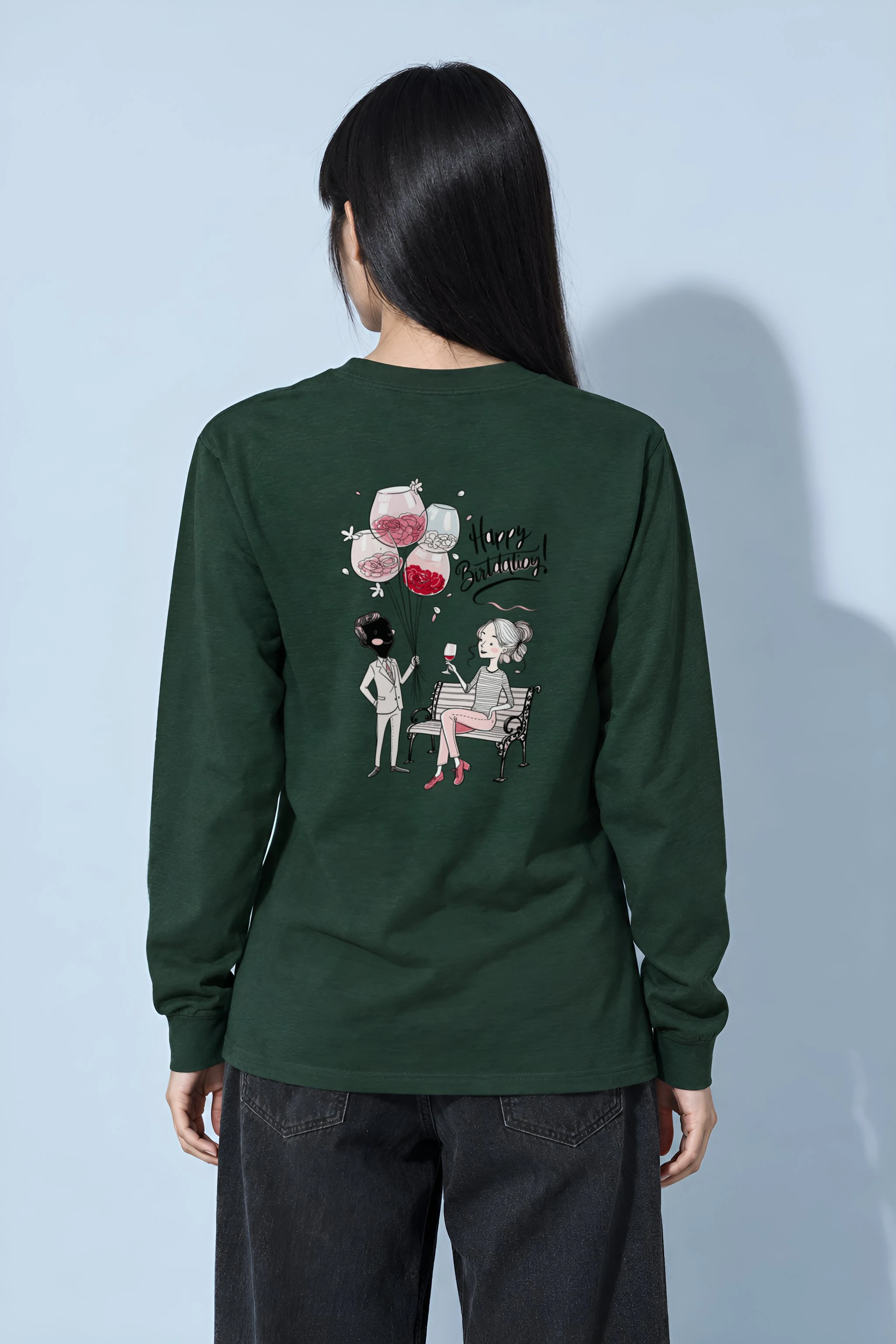 "Birthday Balloon Scene" Unisex Longsleeve T-shirt