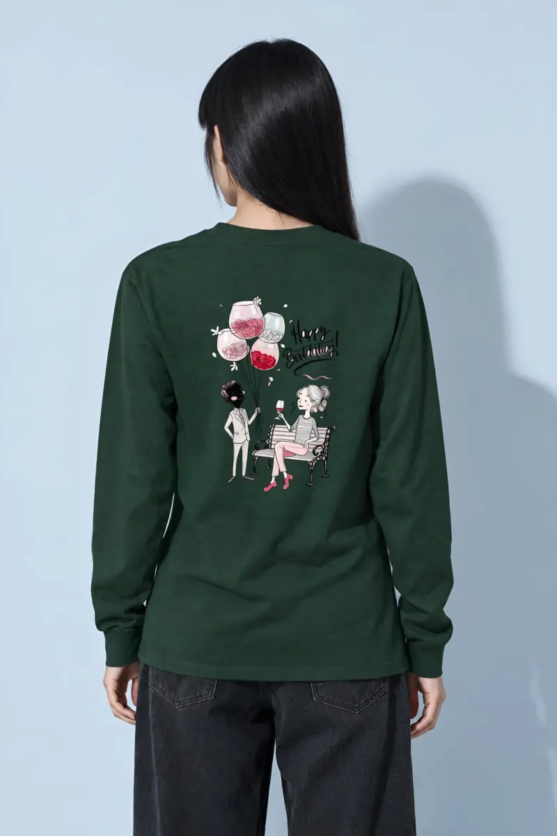 "Birthday Balloon Scene" Unisex Longsleeve T-shirt