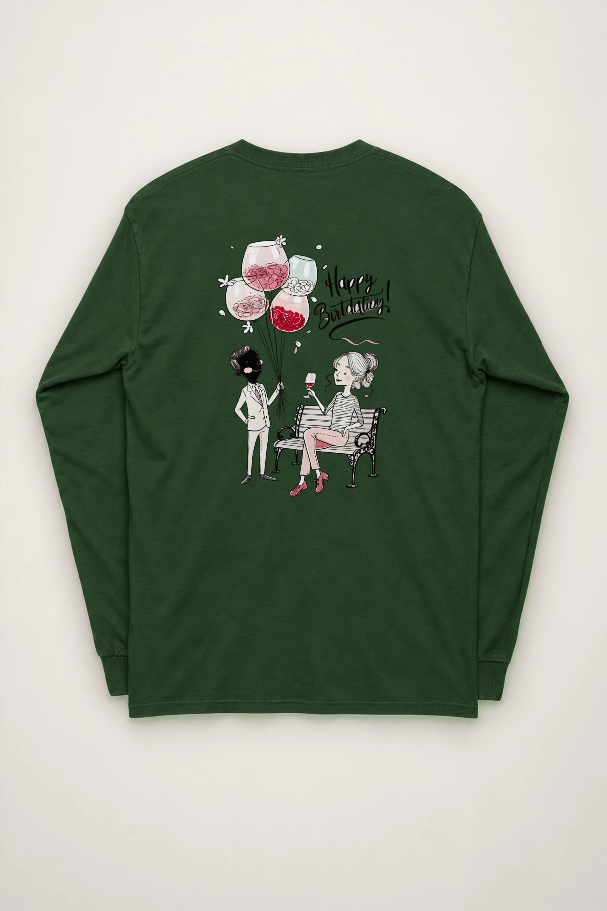 "Birthday Balloon Scene" Unisex Longsleeve T-shirt