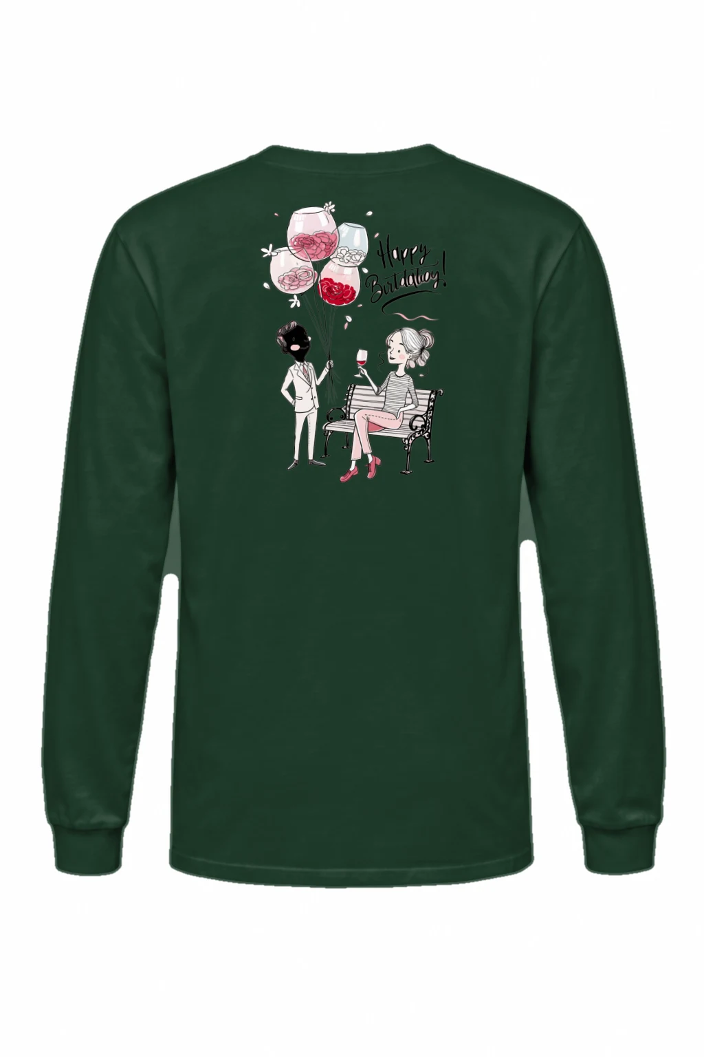 "Birthday Balloon Scene" Unisex Longsleeve T-shirt | Gildan 2400