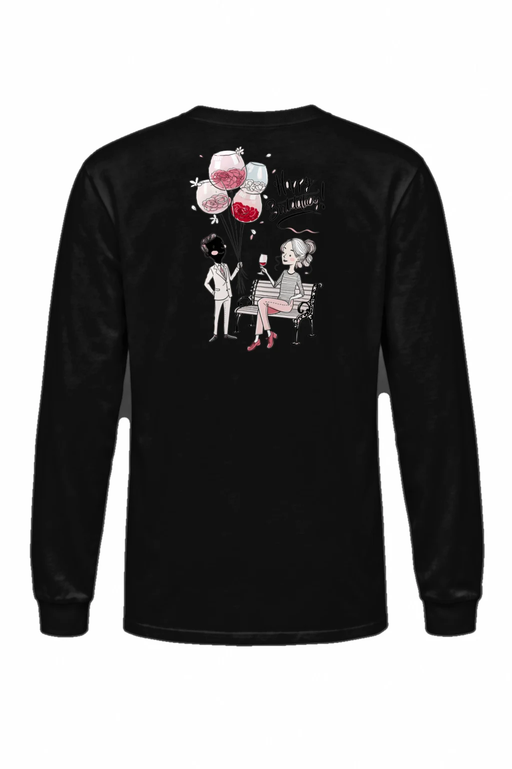 "Birthday Balloon Scene" Unisex Longsleeve T-shirt | Gildan 2400