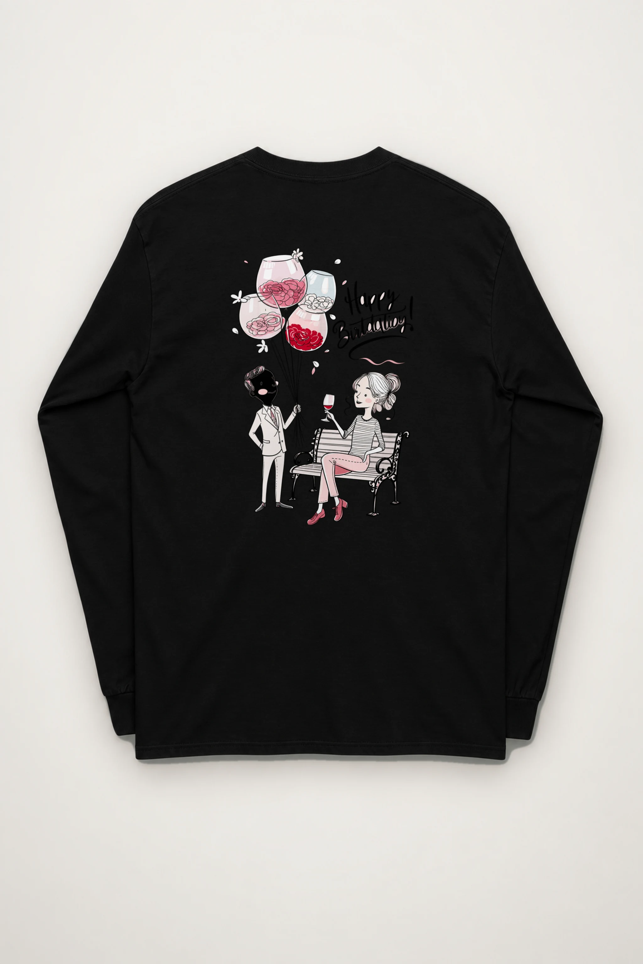 "Birthday Balloon Scene" Unisex Longsleeve T-shirt
