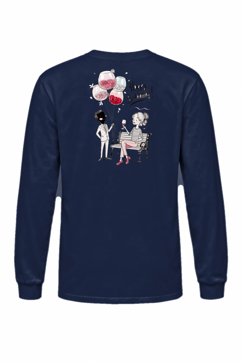 "Birthday Balloon Scene" Unisex Longsleeve T-shirt | Gildan 2400