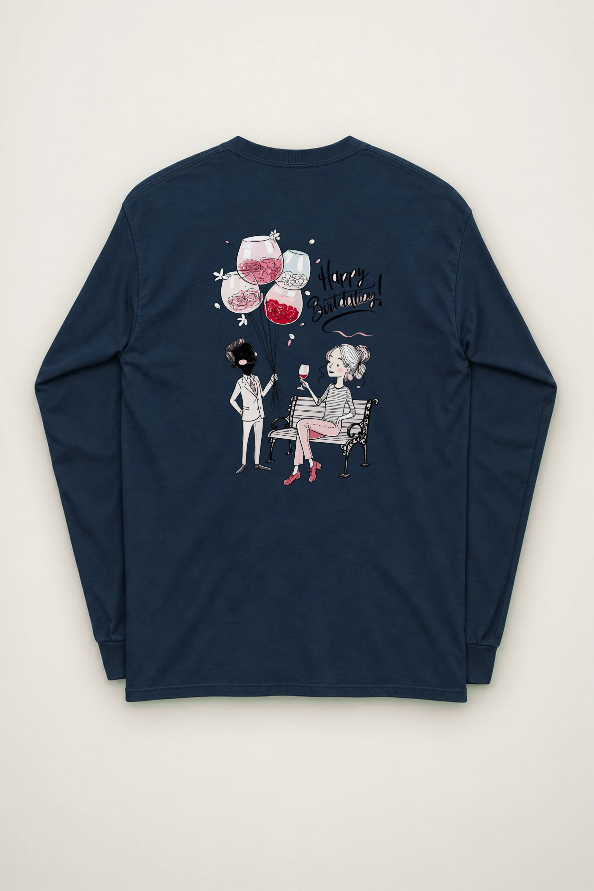"Birthday Balloon Scene" Unisex Longsleeve T-shirt