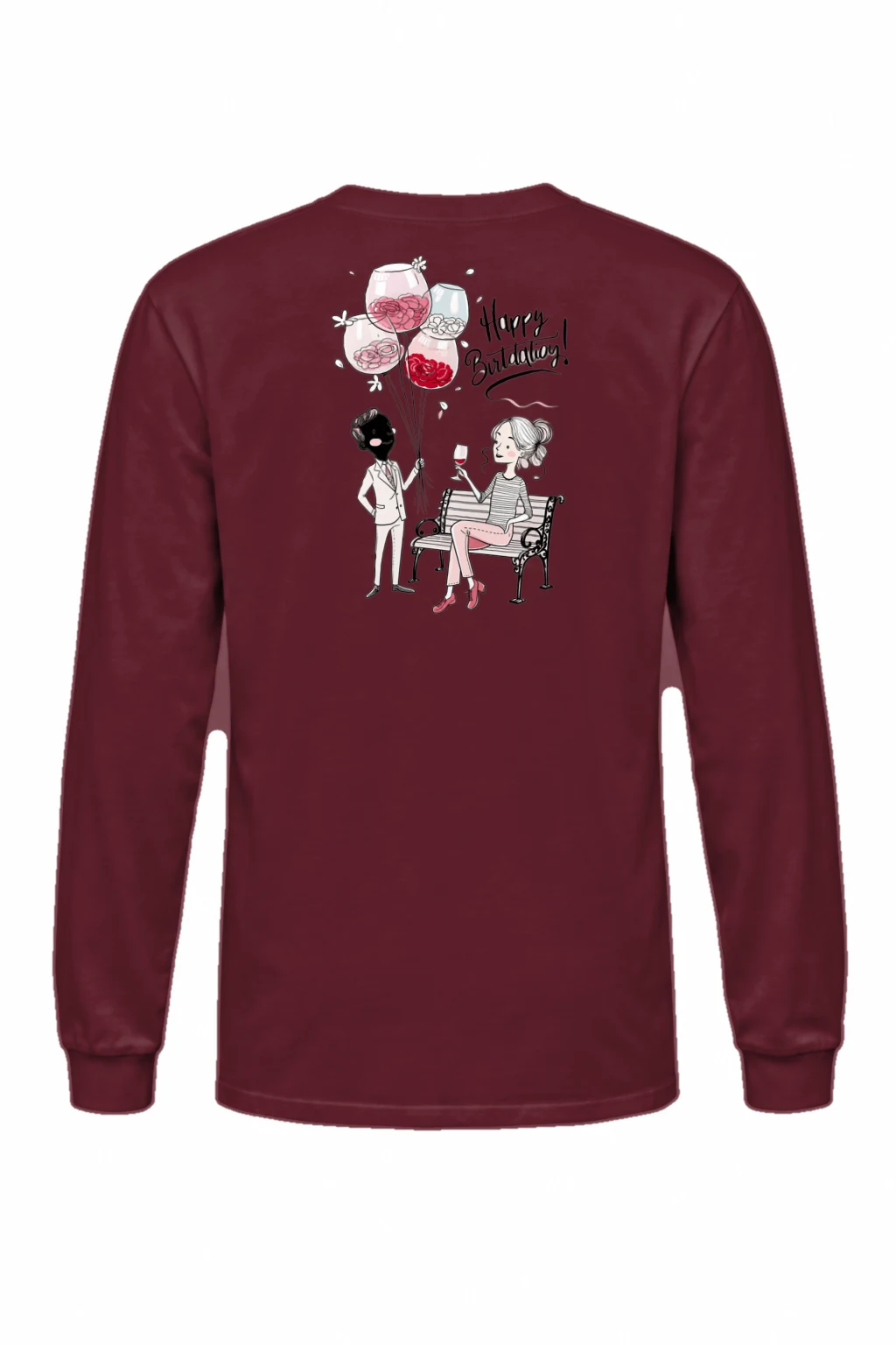 "Birthday Balloon Scene" Unisex Longsleeve T-shirt | Gildan 2400