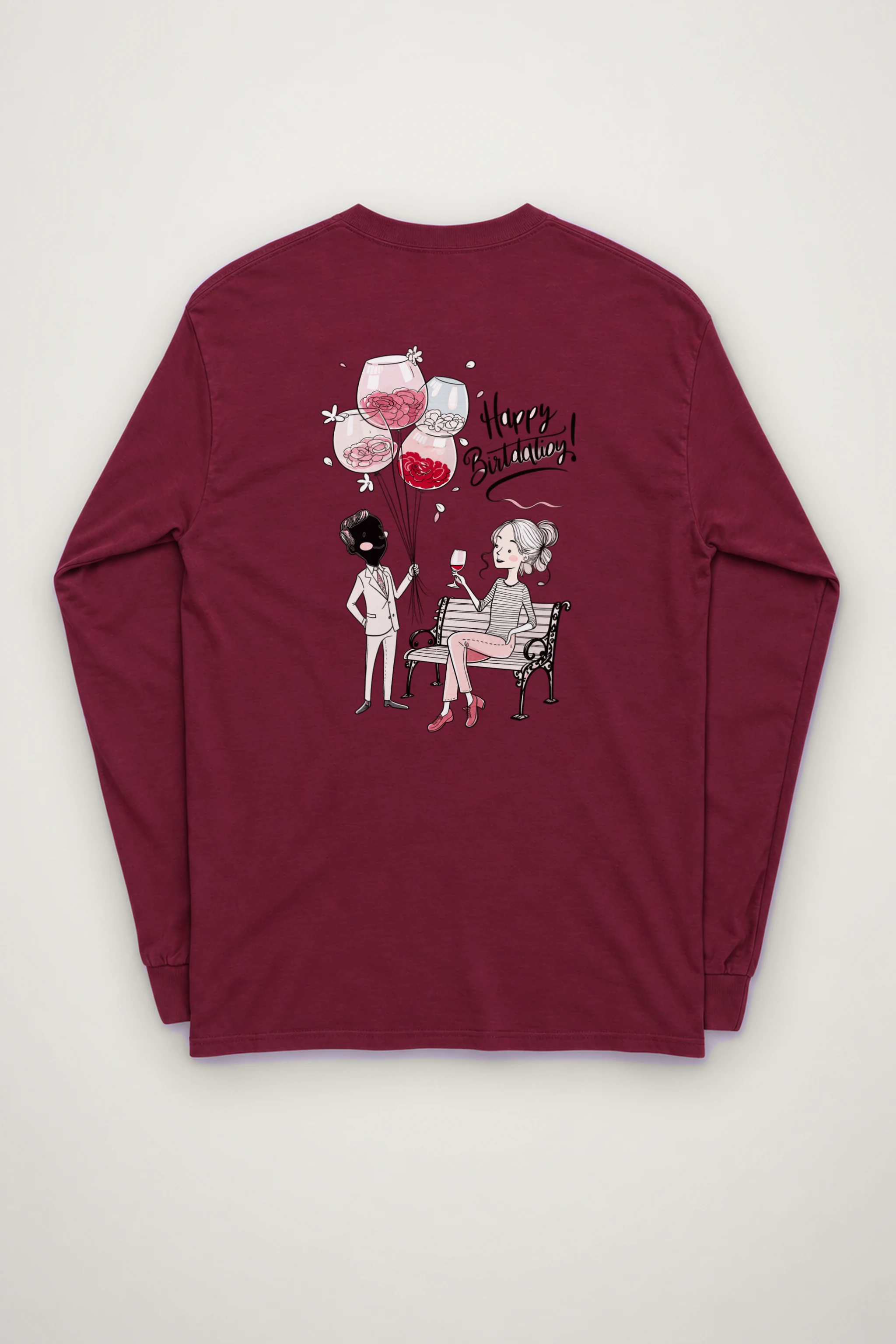 "Birthday Balloon Scene" Unisex Longsleeve T-shirt