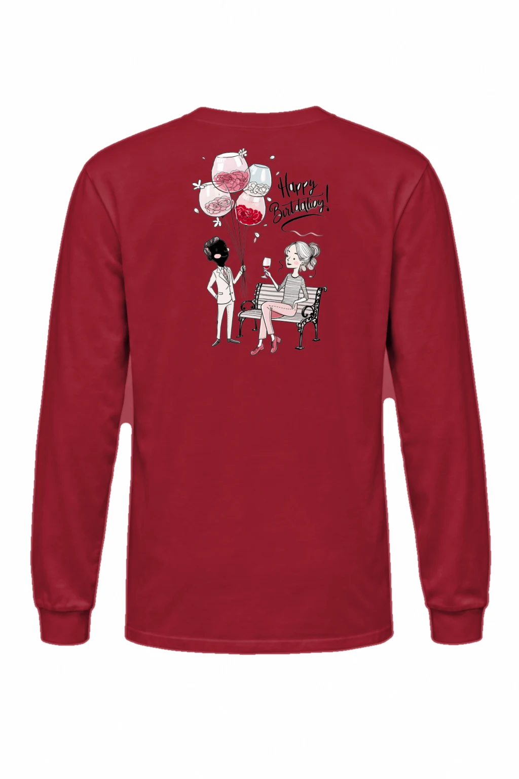 "Birthday Balloon Scene" Unisex Longsleeve T-shirt | Gildan 2400