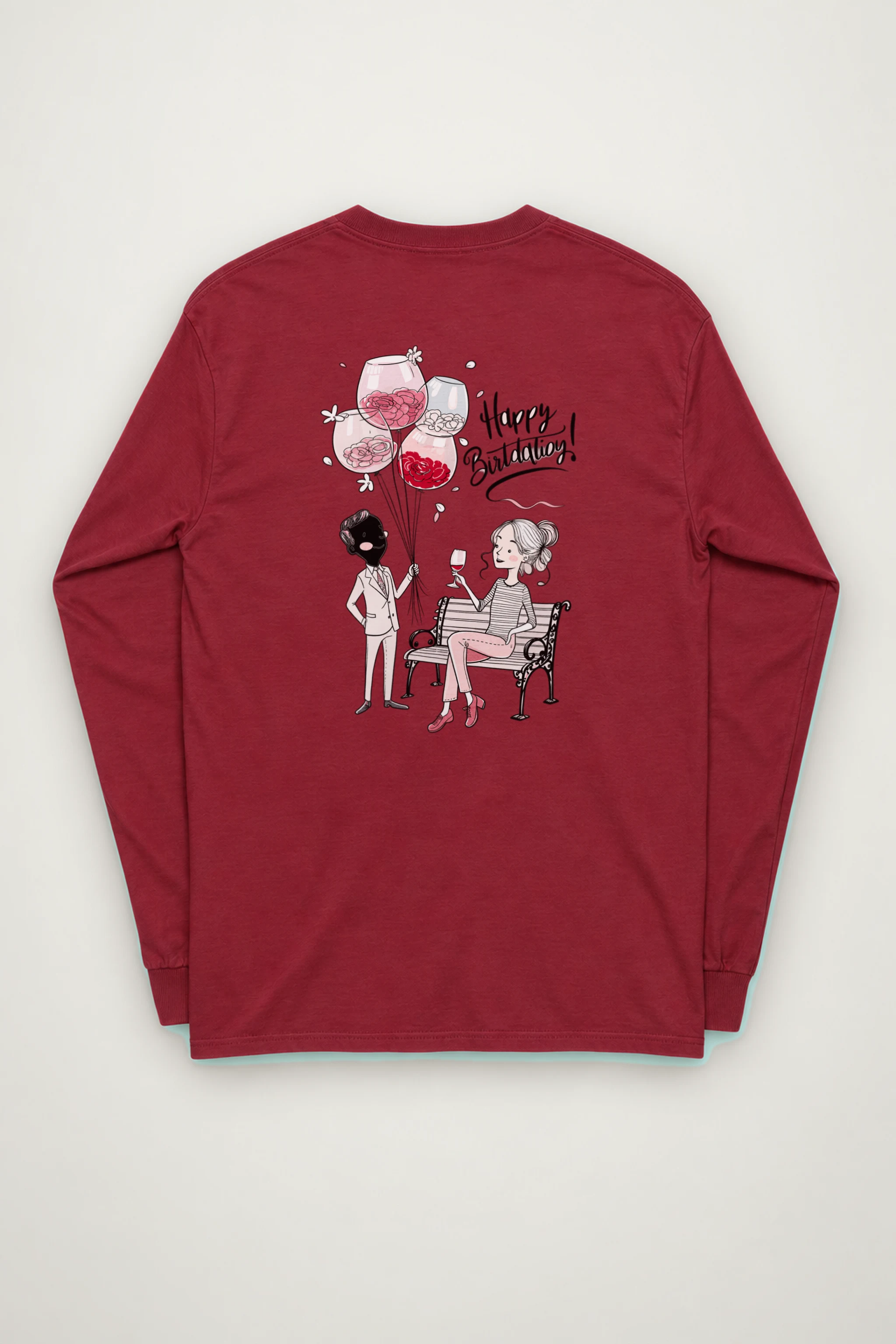 "Birthday Balloon Scene" Unisex Longsleeve T-shirt