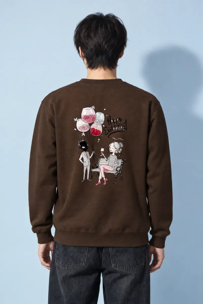 "Birthday Balloon Sketch" Heavy Blend Unisex Crewneck Sweatshirt