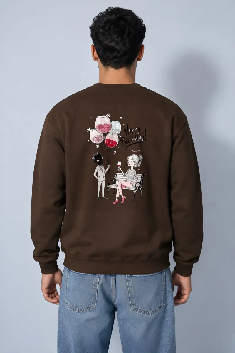 "Birthday Balloon Sketch" Heavy Blend Unisex Crewneck Sweatshirt