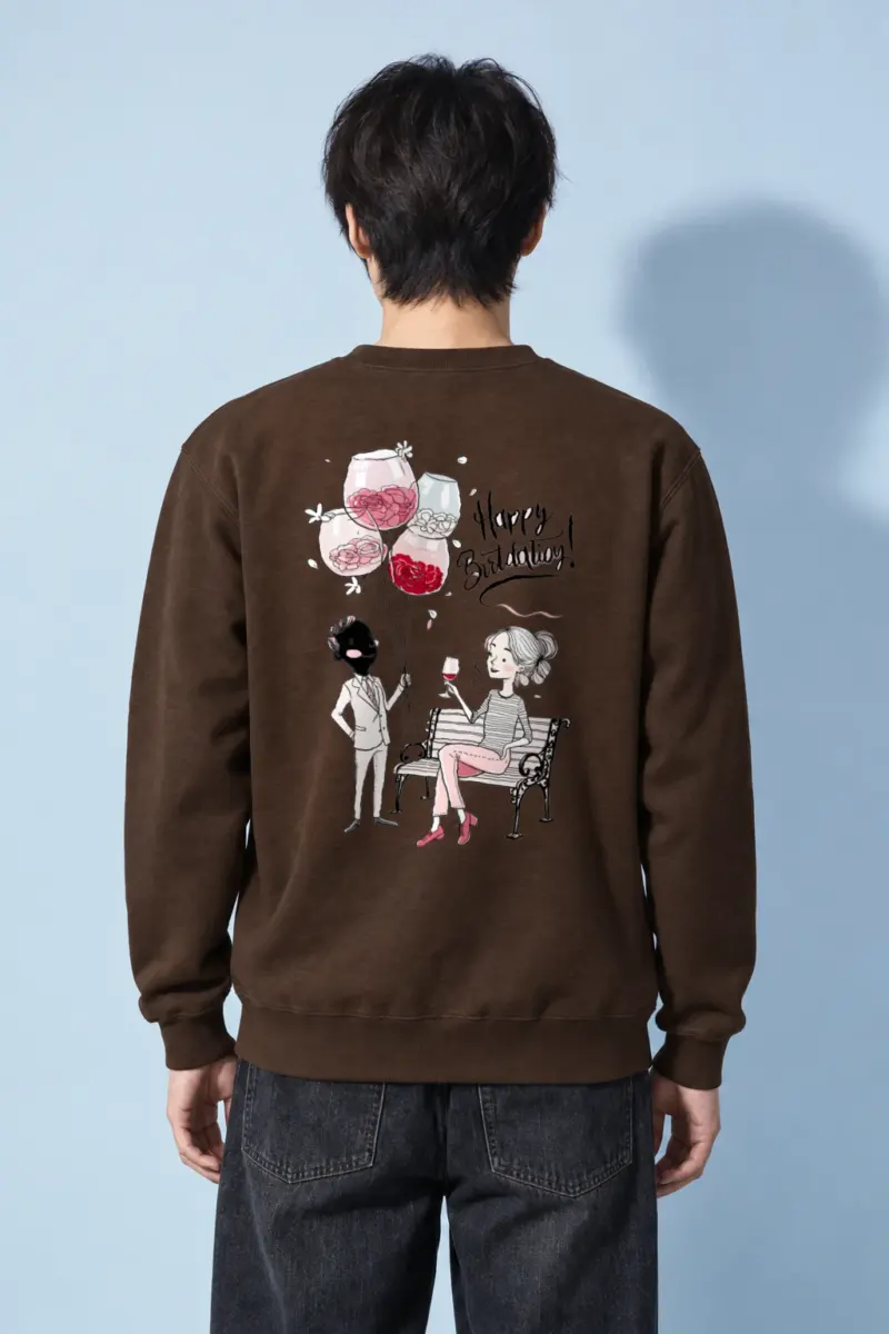 "Birthday Balloon Sketch" Heavy Blend Unisex Crewneck Sweatshirt | Gildan 18000