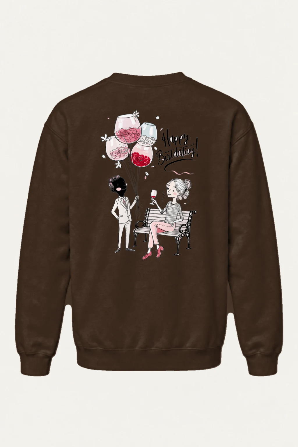 "Birthday Balloon Sketch" Heavy Blend Unisex Crewneck Sweatshirt | Gildan 18000
