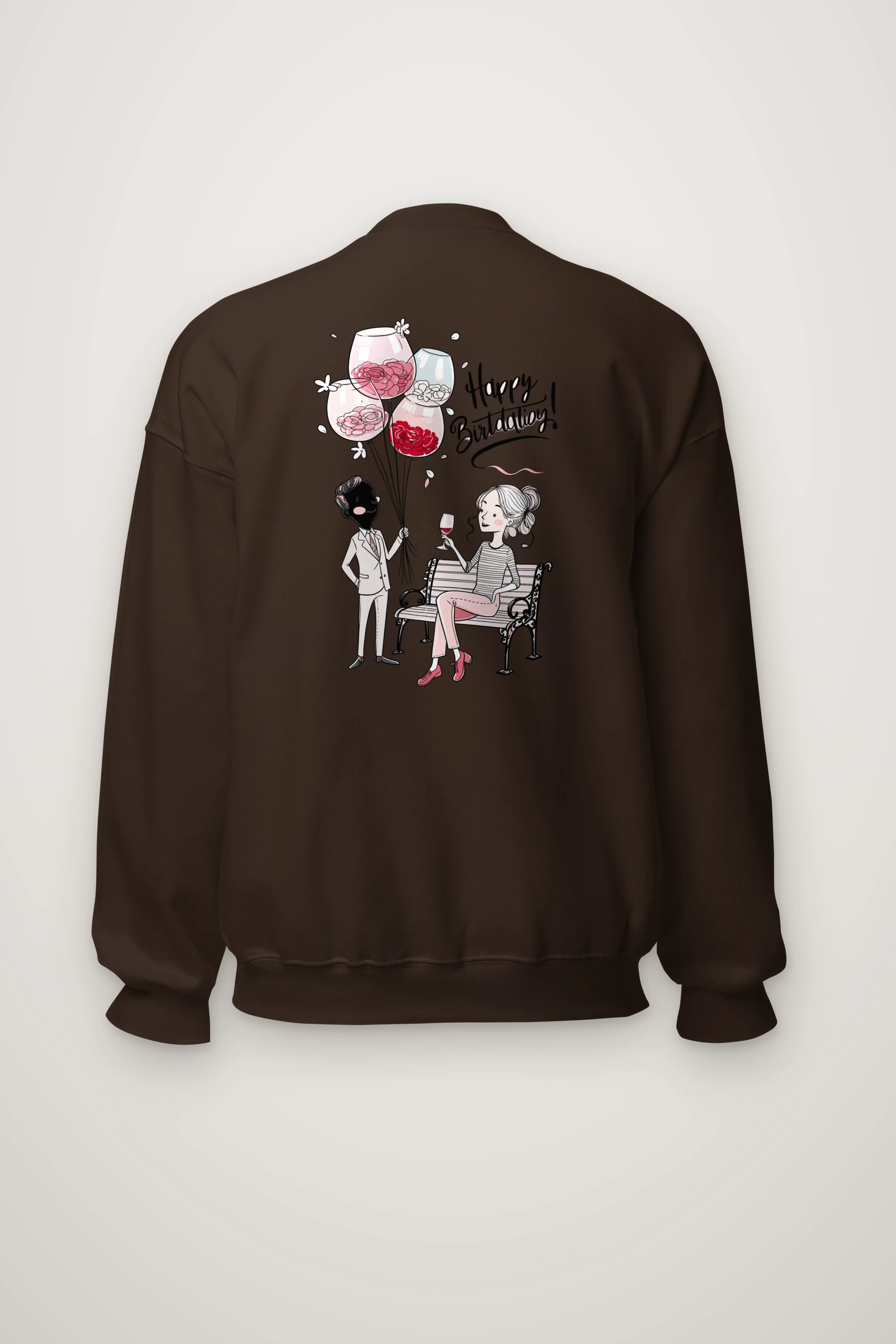 "Birthday Balloon Sketch" Heavy Blend Unisex Crewneck Sweatshirt