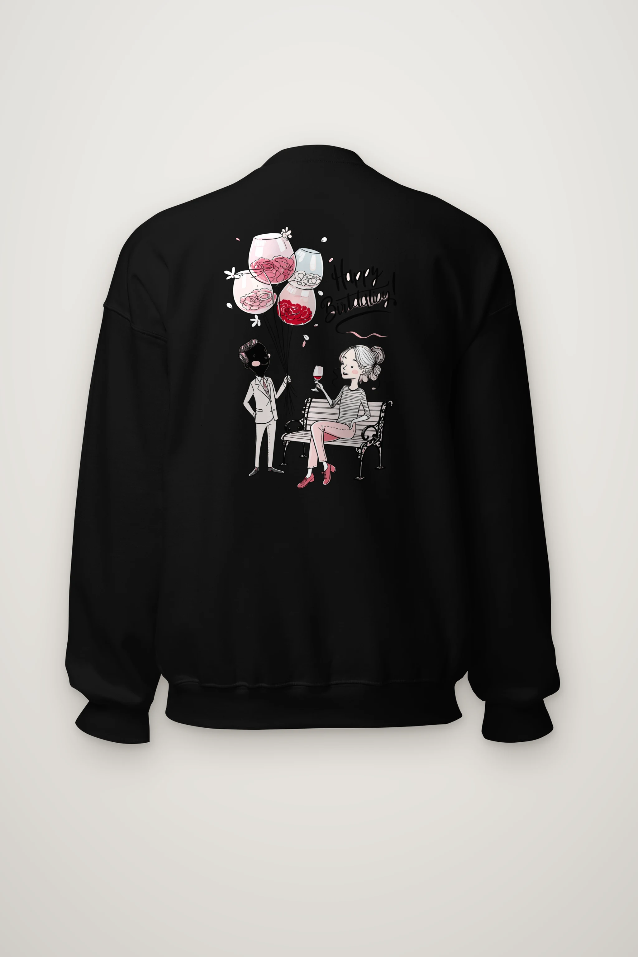 "Birthday Balloon Sketch" Heavy Blend Unisex Crewneck Sweatshirt