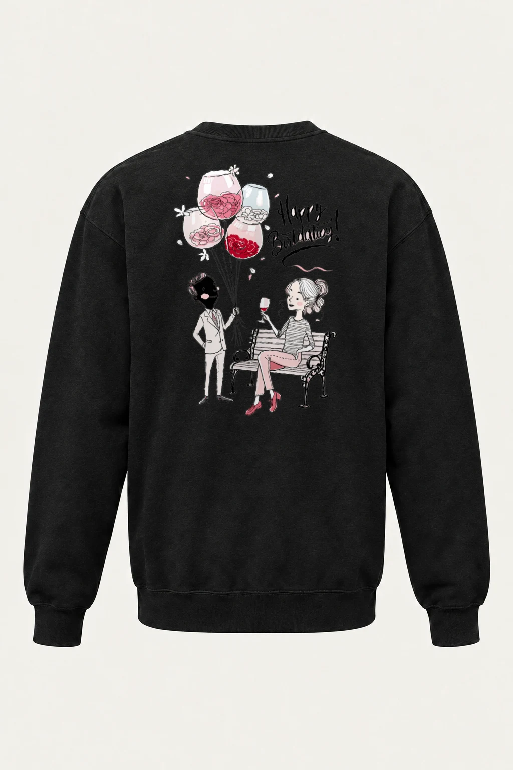 "Birthday Balloon Sketch" Heavy Blend Unisex Crewneck Sweatshirt | Gildan 18000
