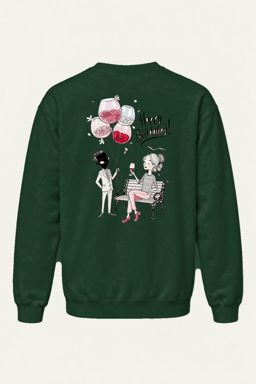 "Birthday Balloon Sketch" Heavy Blend Unisex Crewneck Sweatshirt | Gildan 18000