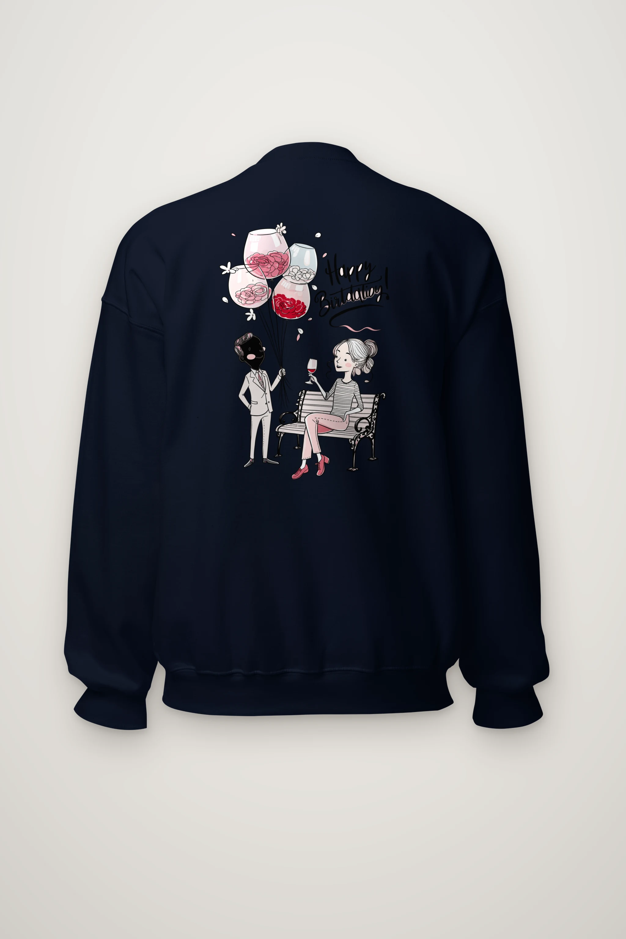 "Birthday Balloon Sketch" Heavy Blend Unisex Crewneck Sweatshirt