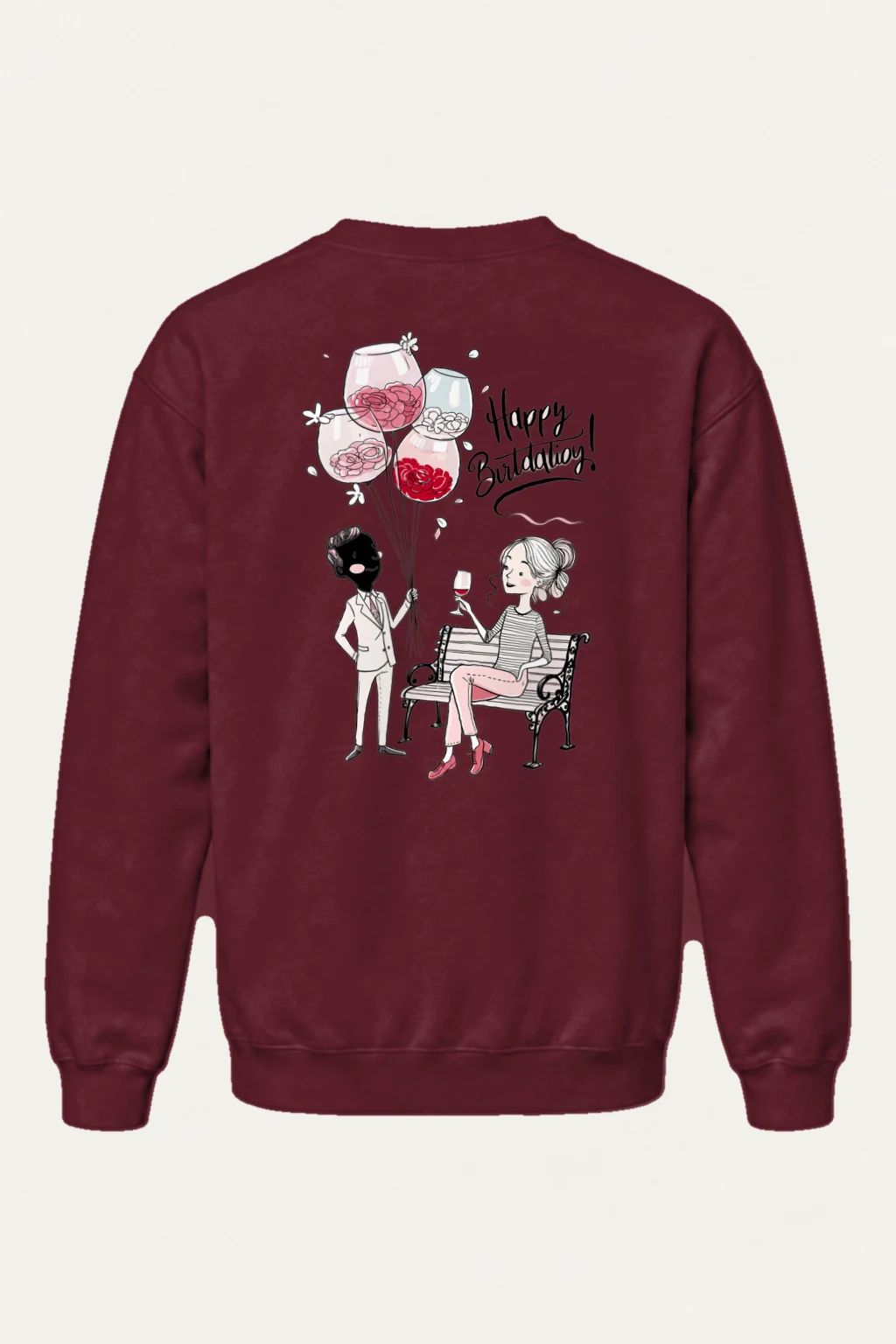 "Birthday Balloon Sketch" Heavy Blend Unisex Crewneck Sweatshirt | Gildan 18000