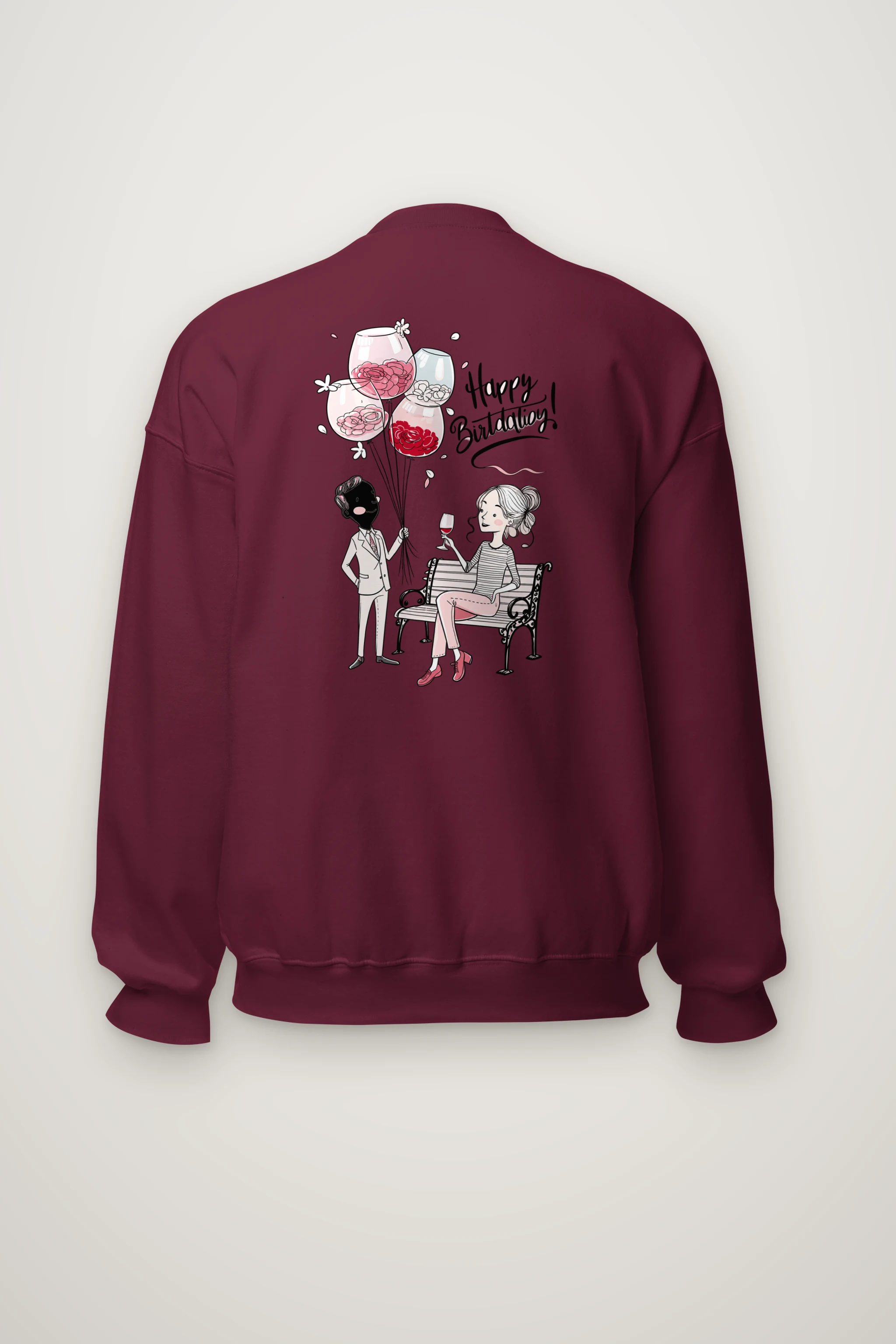 "Birthday Balloon Sketch" Heavy Blend Unisex Crewneck Sweatshirt