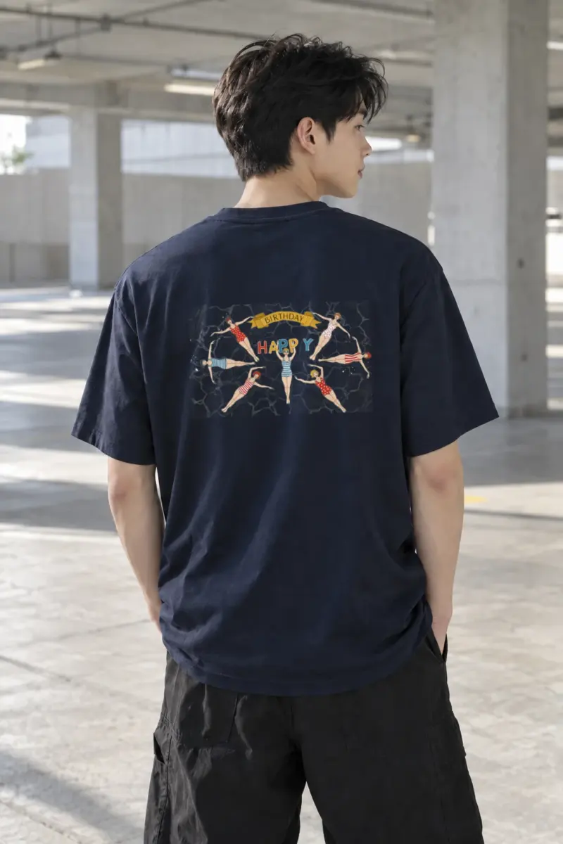 “Birthday Happy” Heavyweight Unisex Crewneck T-shirt | Gildan 5000